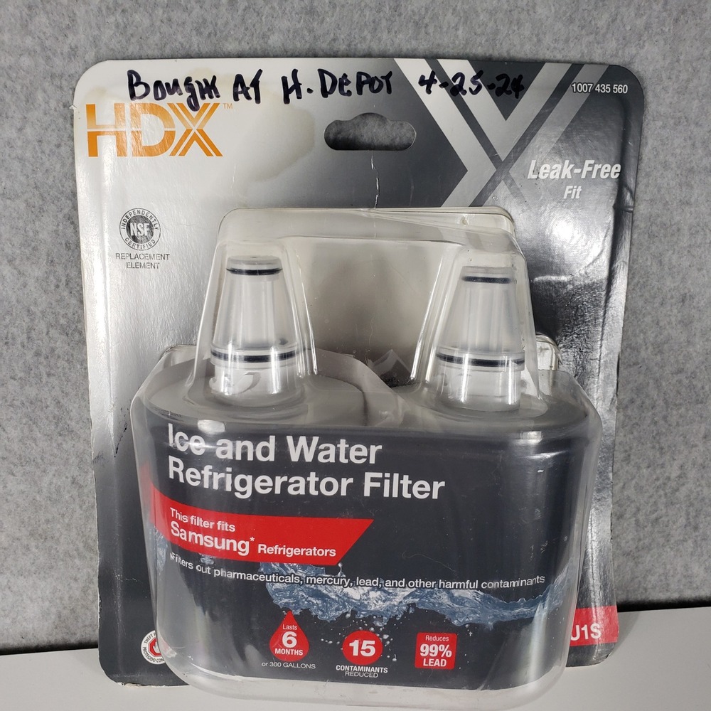 HDX Ice Water Refrigerator Filter  Samsung HAF CU1S‎ NSF Certified Leak Free